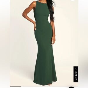 Lulu's Love in your eyes Forest Green Maxi Dress